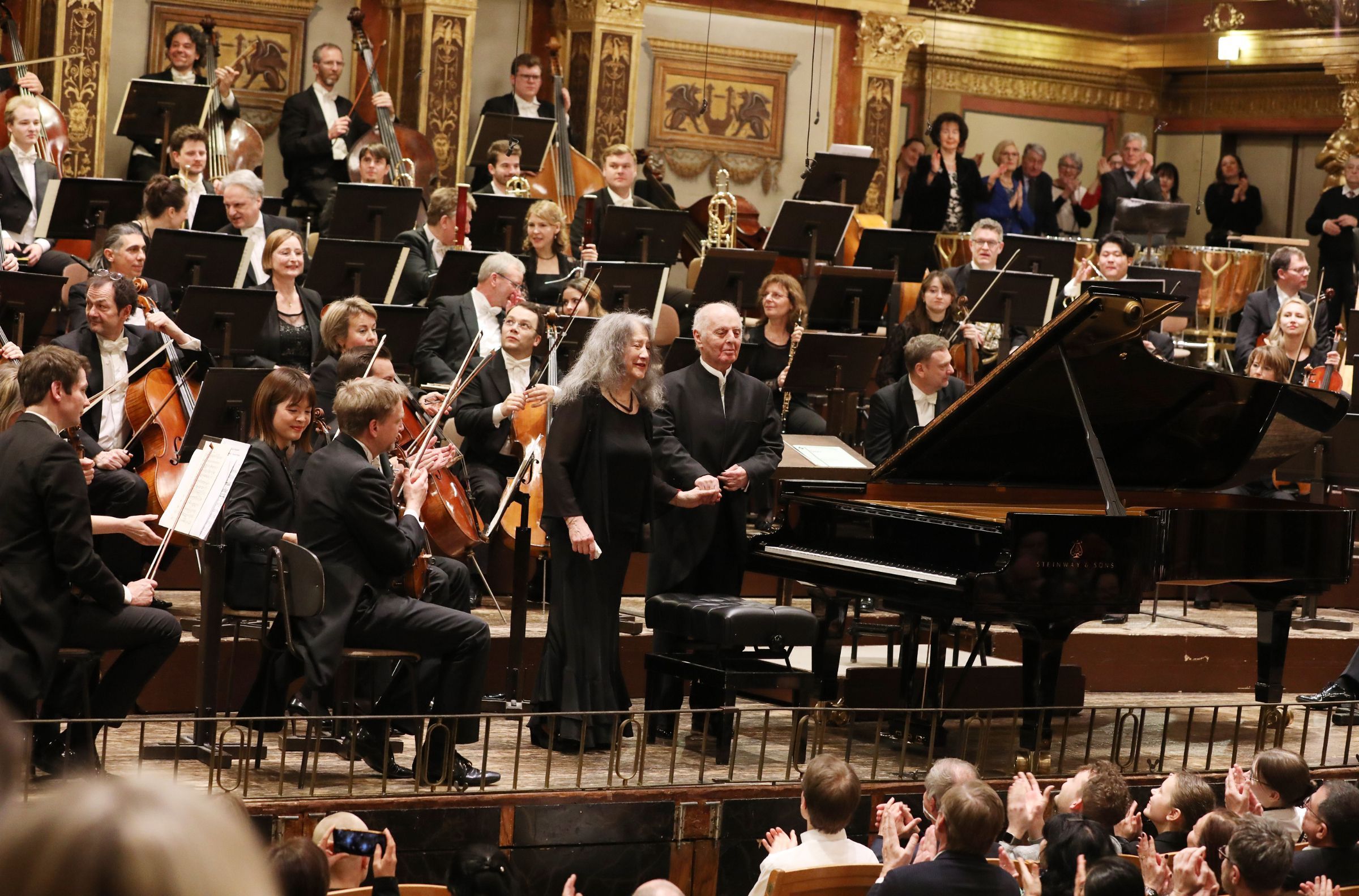 Martha Argerich, Daniel Barenboim and the Staatskapelle Berlin &copy; Dieter Nagl, courtesy of Musikverein Wien