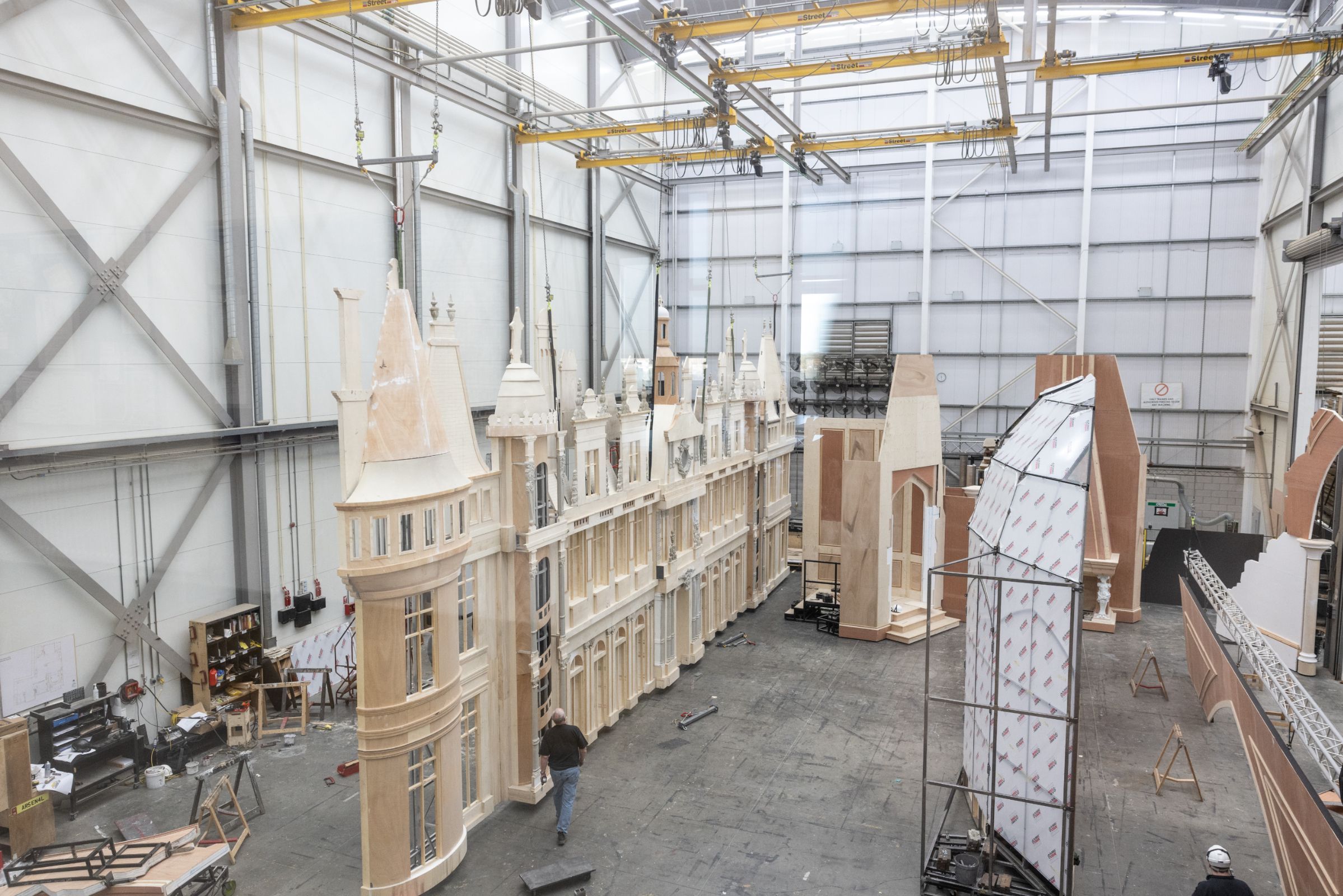 The Cinderella Palace set constructed at the ROH Production Workshop in Thurrock, January 2023 © Andrej Uspenski