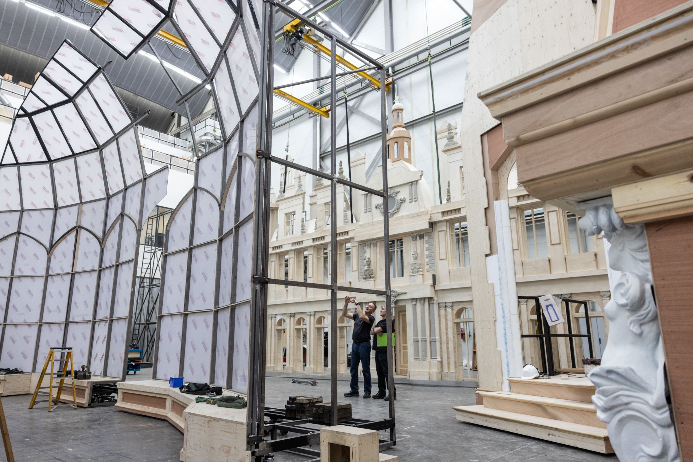 The Cinderella Palace set constructed at the ROH Production Workshop in Thurrock, January 2023 © Andrej Uspenski