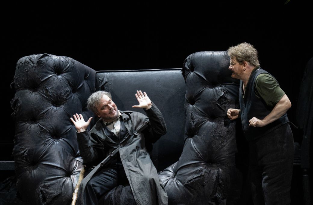 Tomasz Konieczny (Der Wanderer) und Wolfgang Ablinger-Sperrhacke (Mime) &copy; Monika Rittershaus