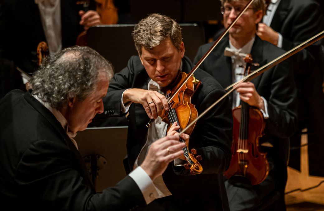James Ehnes y Juanjo Mena en el concierto que tuvo lugar en Valladolid &copy; Orquesta Sinf&oacute;nica de Galicia