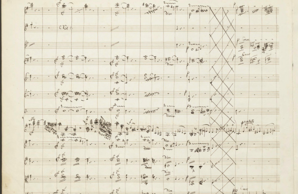 Autograph revisions and deletions in the first movement of Mendelssohn’s Violin Concerto © Biblioteka Jagiellońska, Kraków | IMSLP