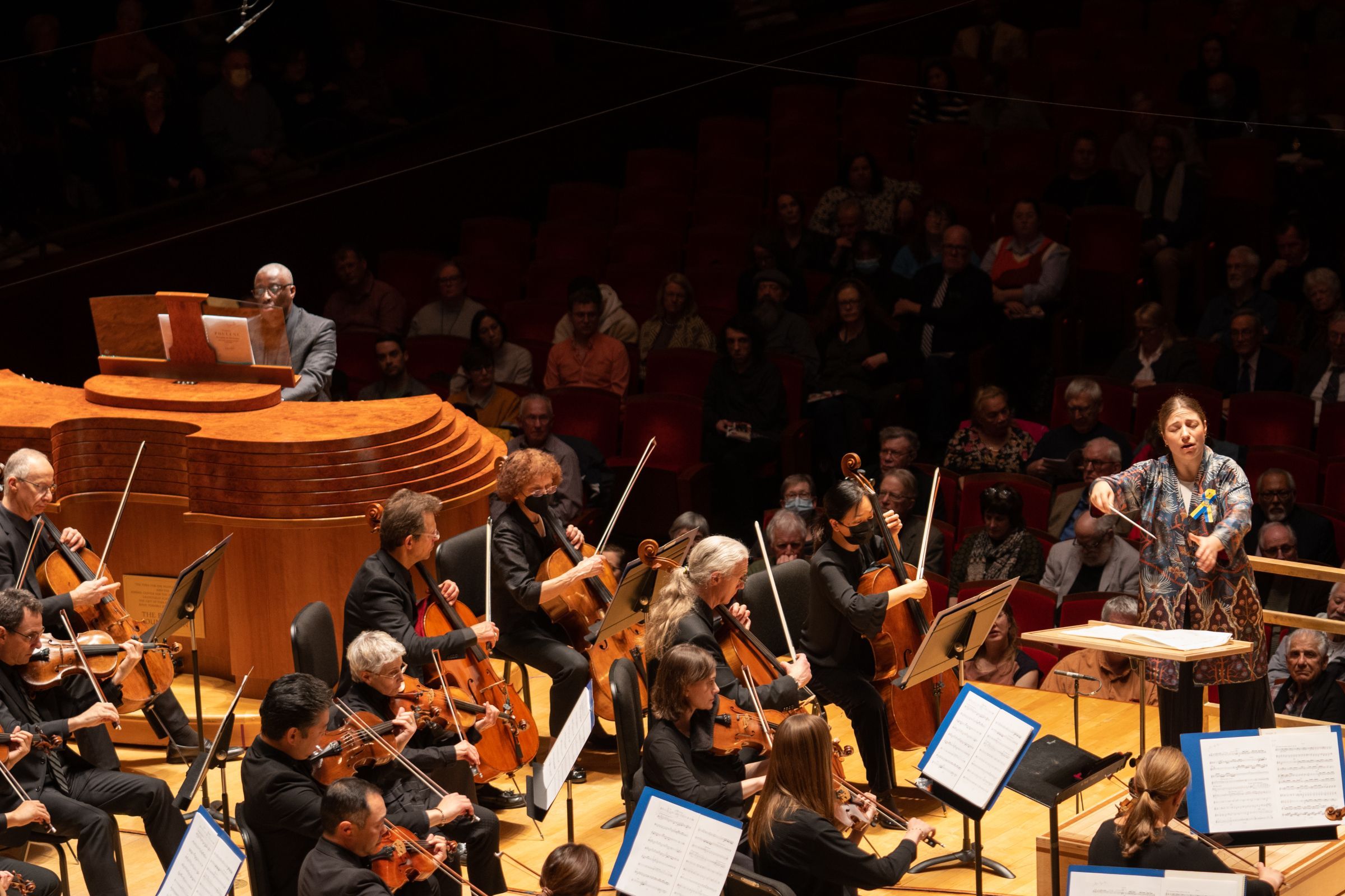 Wayne Marshall, Dalia Stasevska and the Philadelphia Orchestra © Margo Reed