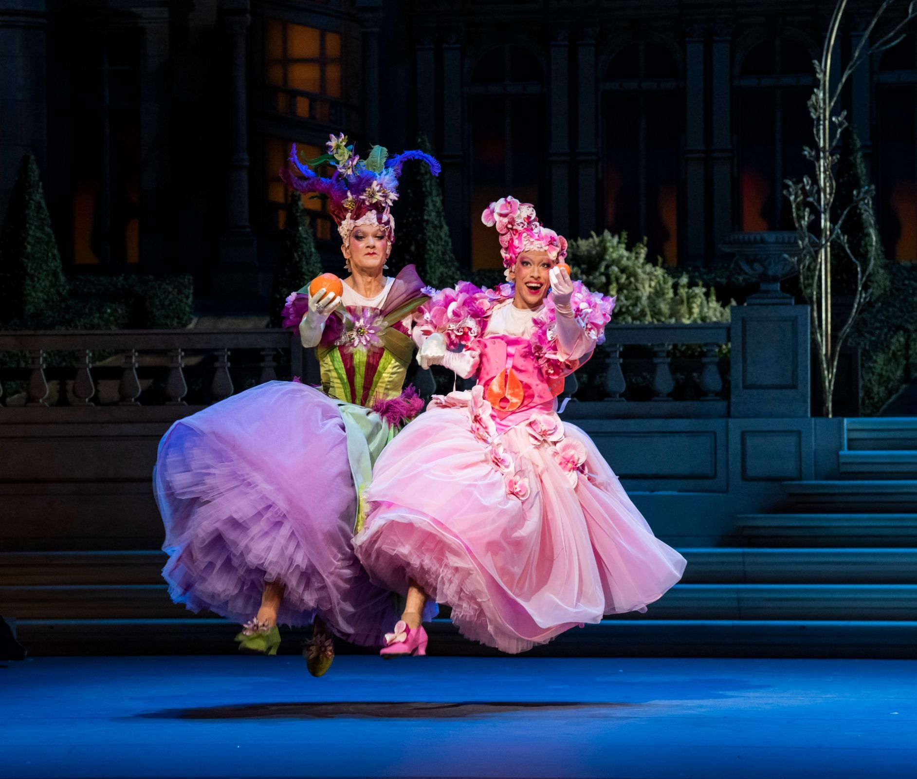 Gary Avis and Luca Acri as the Step-Sisters in <i>Cinderella</i> &copy; ROH | Tristram Kenton