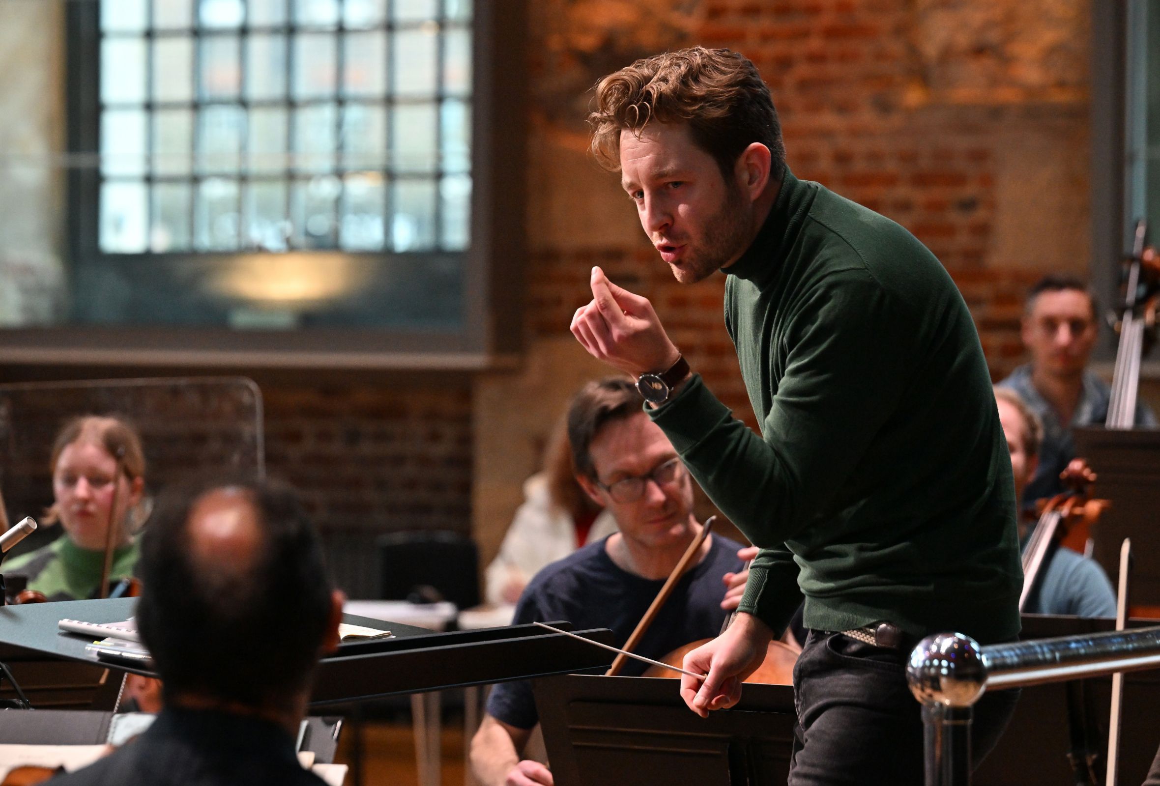 Jiří Habart rehearses on day one &copy; Mark Allan | LSO