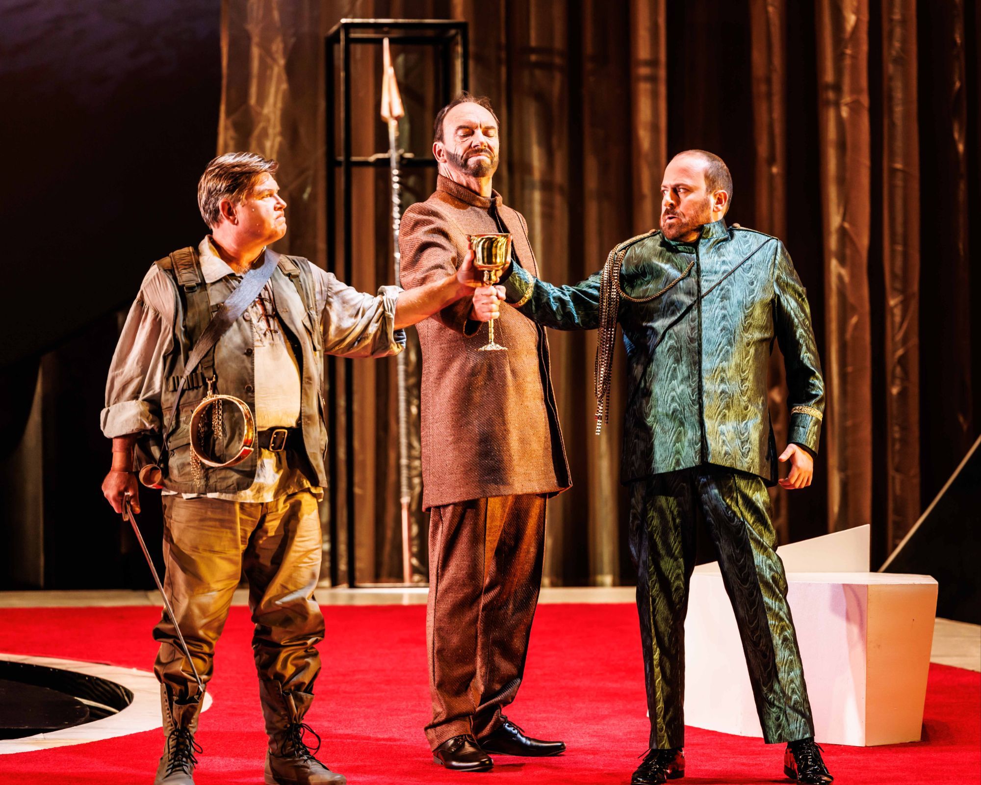 Bradley Daley (Siegfried), Steven Gallop (Hagen) and Chris Hillier (Gunther) &copy; Robin Halls