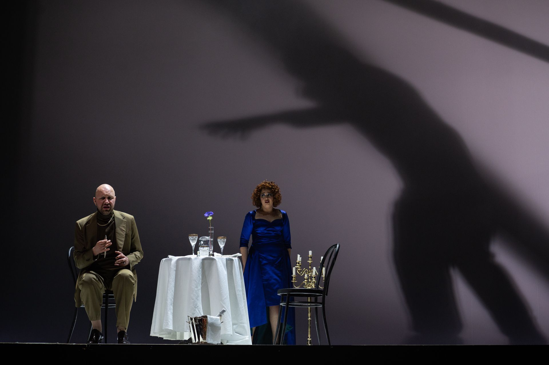 Michail Petrenko (Bluebeard) and Szilvia Vörös (Judith) &copy; Opera di Roma | Fabrizio Sansoni