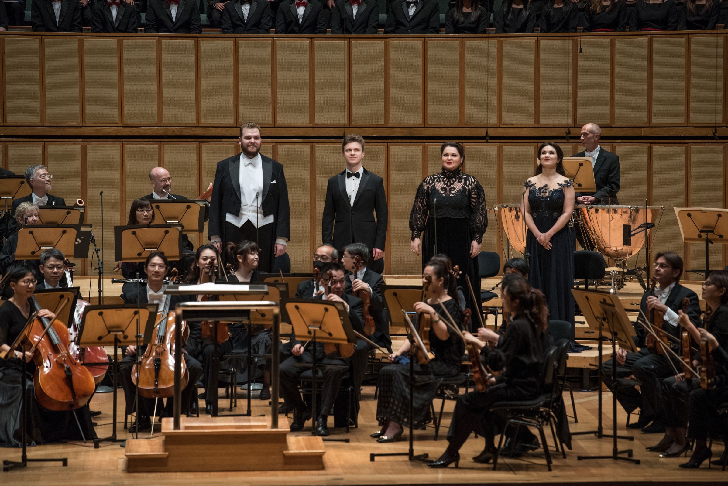 Christoph Seidl, Boris Stepanov, Olesya Petrova, Olga Peretyatko &copy; Singapore Symphony Orchestra | Jack Yam