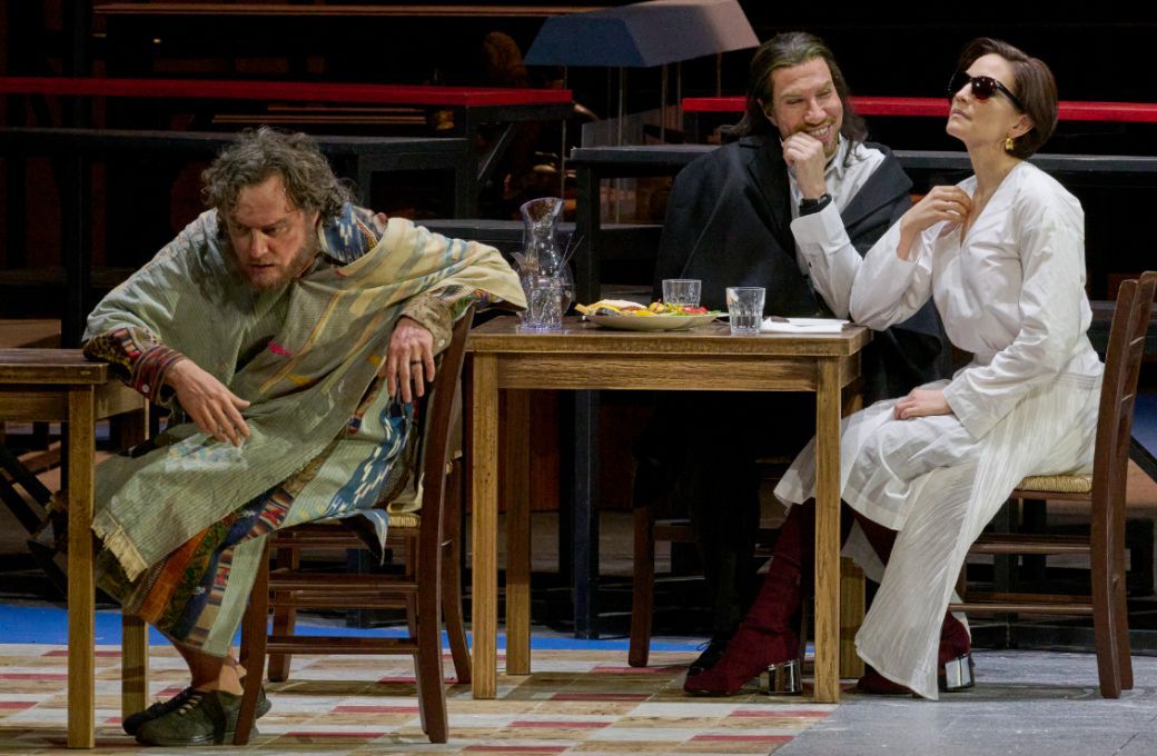 Georg Nigl (Ulisse), Andrea Mastroni und Kate Lindsey (Penelope) &copy; Wiener Staatsoper | Michael P&ouml;hn