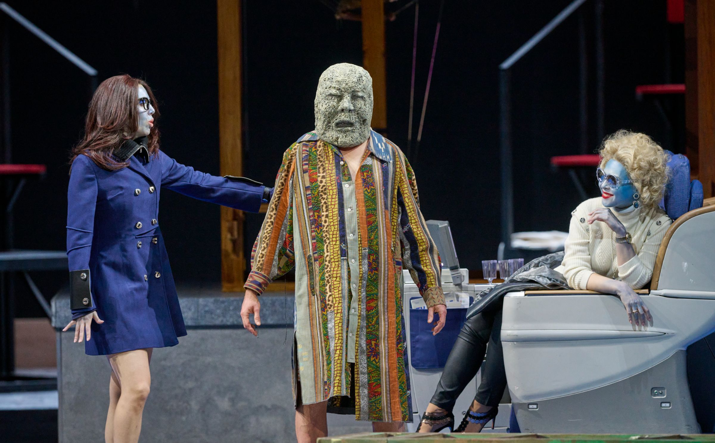 Isabel Signoret (Minerva), Georg Nigl (Ulisse) und Anna Bondarenko (Giunone) &copy; Wiener Staatsoper | Michael Pöhn
