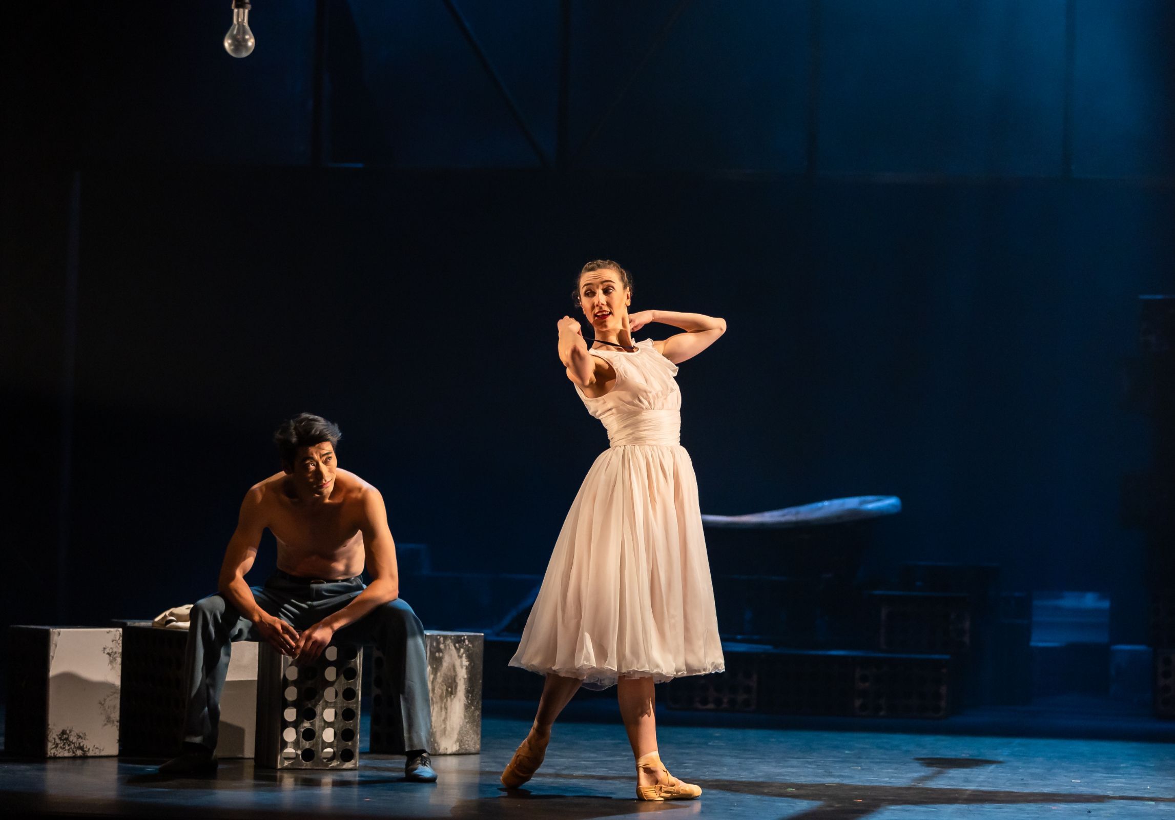 Guest principal Ryoichi Hirano and Marge Hendrick in <i>A Streetcar Named Desire</i> &copy; Andy Ross