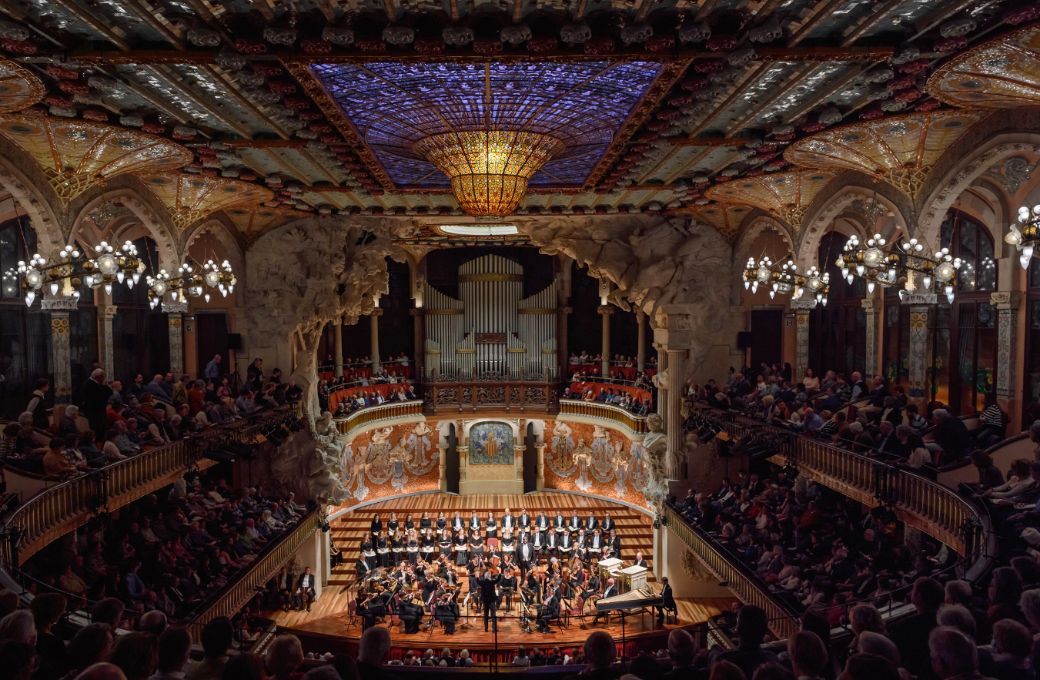 English Baroque Soloists, Monteverdi Choir y Sir John Eliot Gardiner en el Palau de la Música © A. Bofill | Palau de la Música Catalana