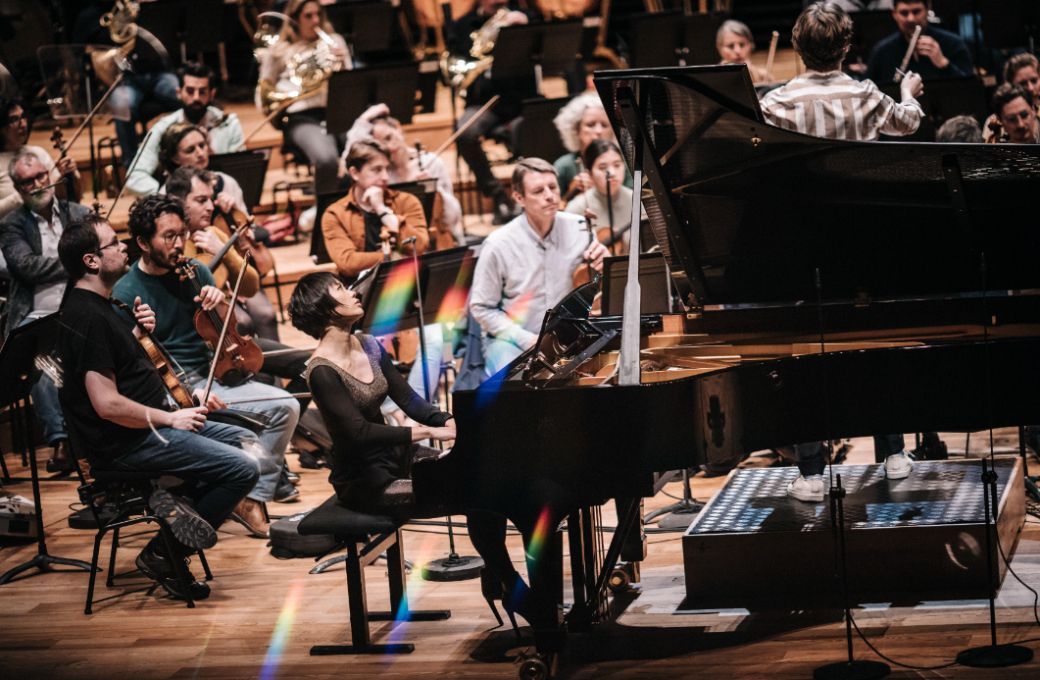 Yuja Wang, Klaus Mäkelä et l'Orchestre de Paris en répétition © Denis Allard