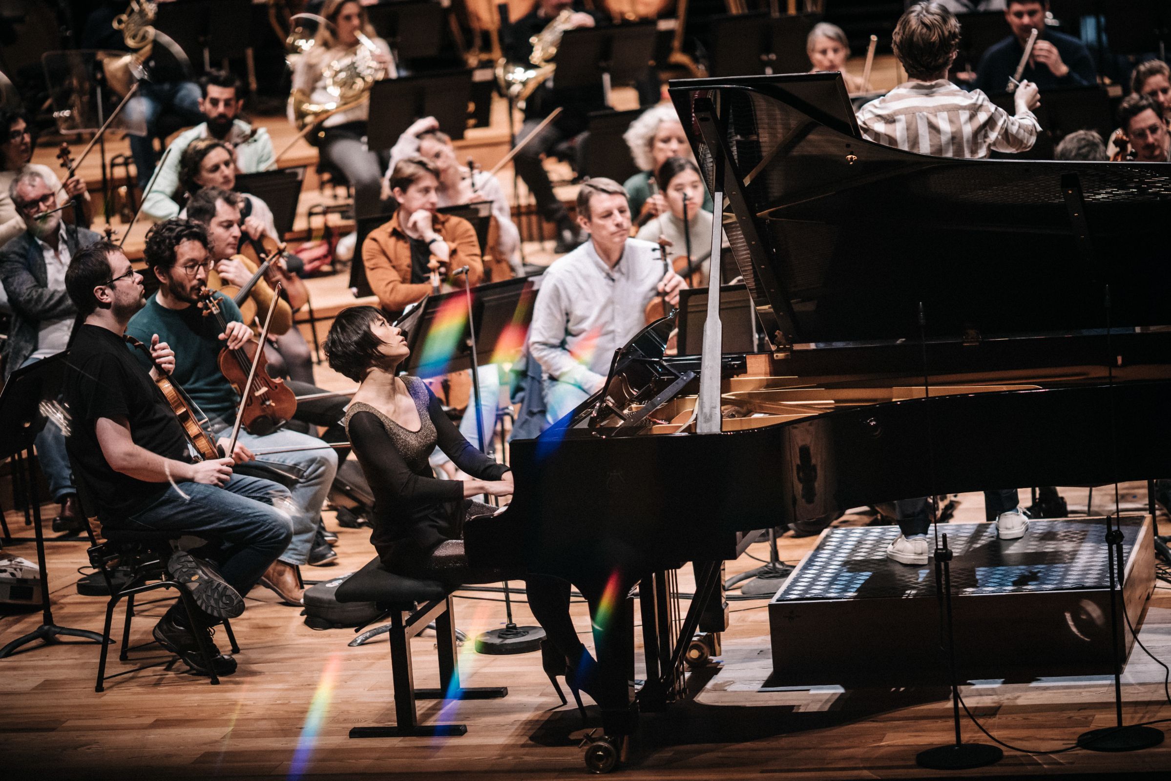 Yuja Wang, Klaus Mäkelä et l'Orchestre de Paris en répétition © Denis Allard