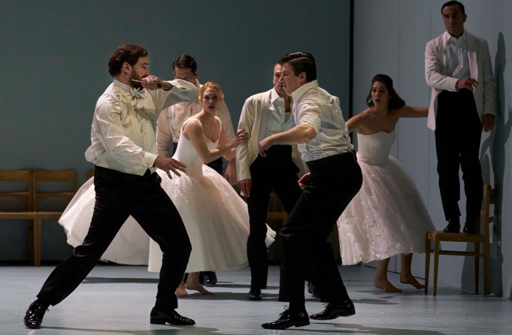 Omer Kobiljak (Tybalt) und Yuriy Hadzetskyy	(Mercutio) &copy; Herwig Prammer