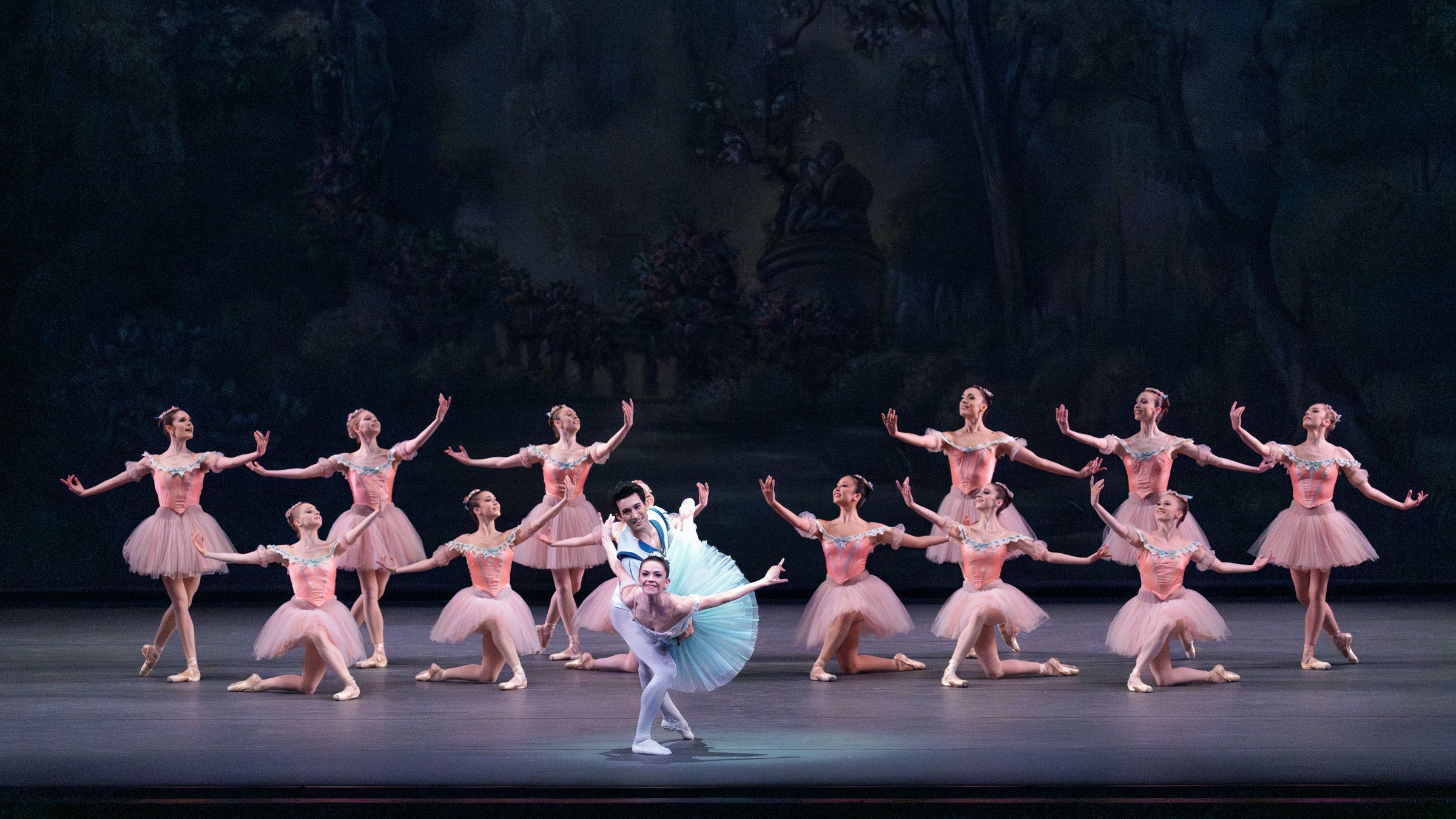 Megan Fairchild and Anthony Huxley with NYCB in <i>Raymonda Variations</i> © Erin Baiano