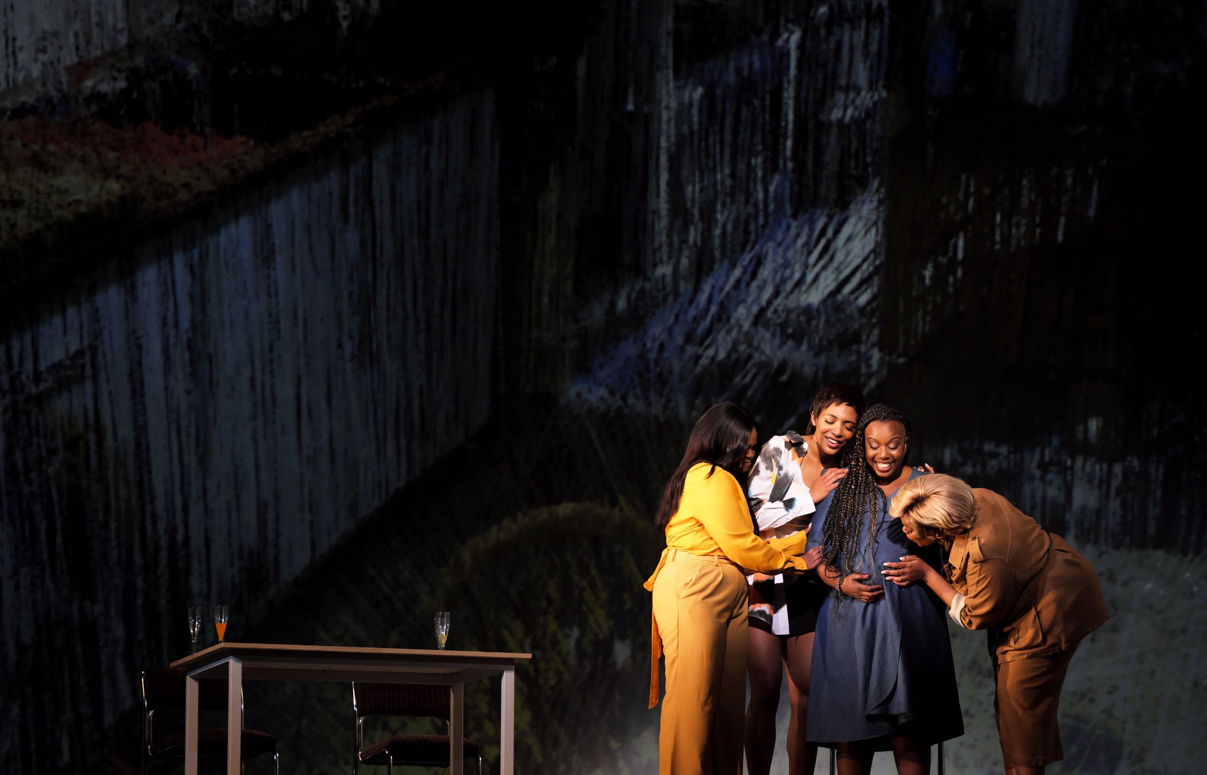 Chanáe Curtis, Idunnu Münch, Nadine Benjamin and Sarah-Jane Lewis in a scene from <i>Blue</i> &copy; Zoe Martin