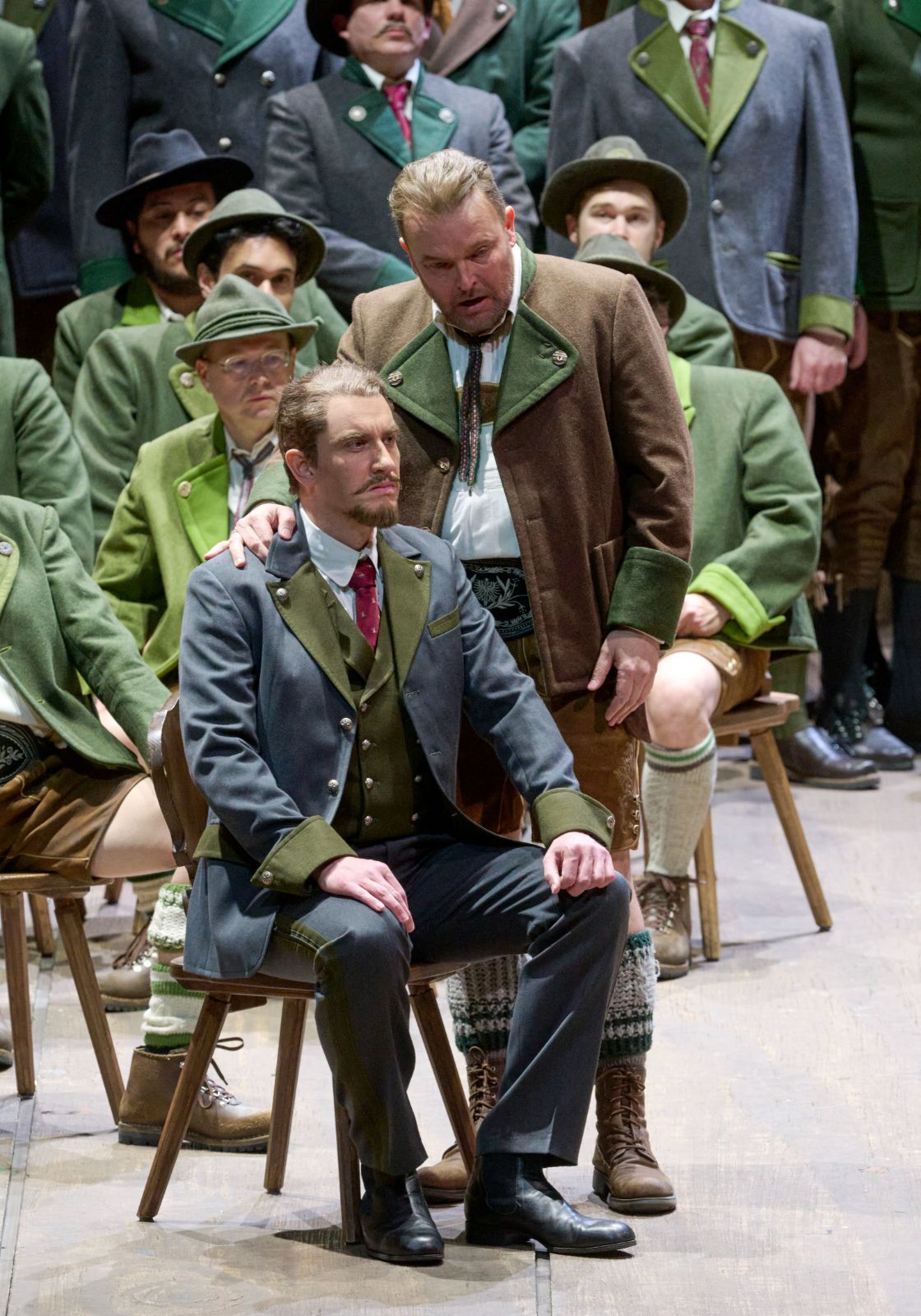 Tareq Nazmi (Heinrich der Vogler) und Tomasz Konieczny (Friedrich von Telramund) &copy; Wiener Staatsoper | Michael Pöhn