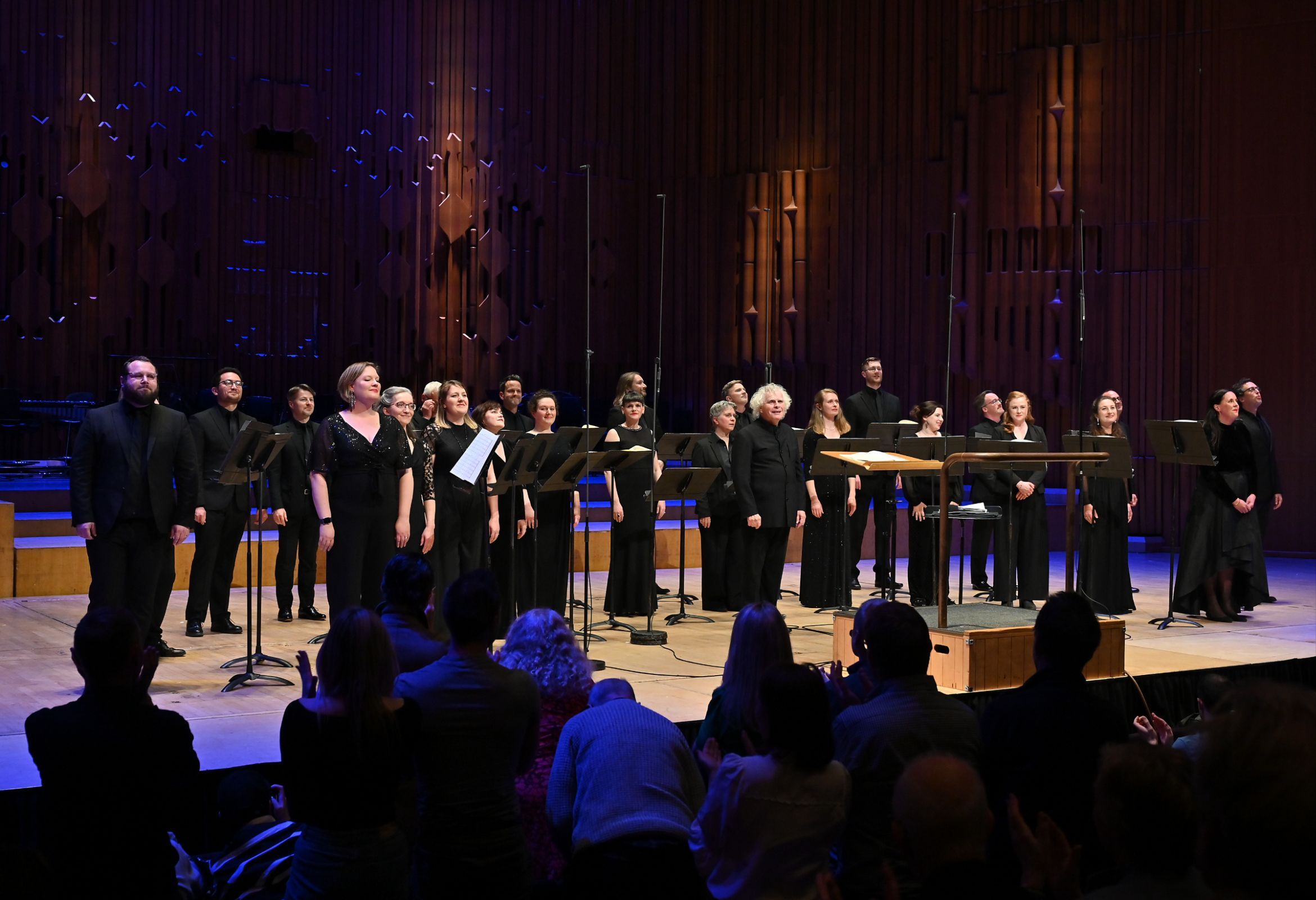 Sir Simon Rattle and the BBC Singers © LSO | Mark Allan