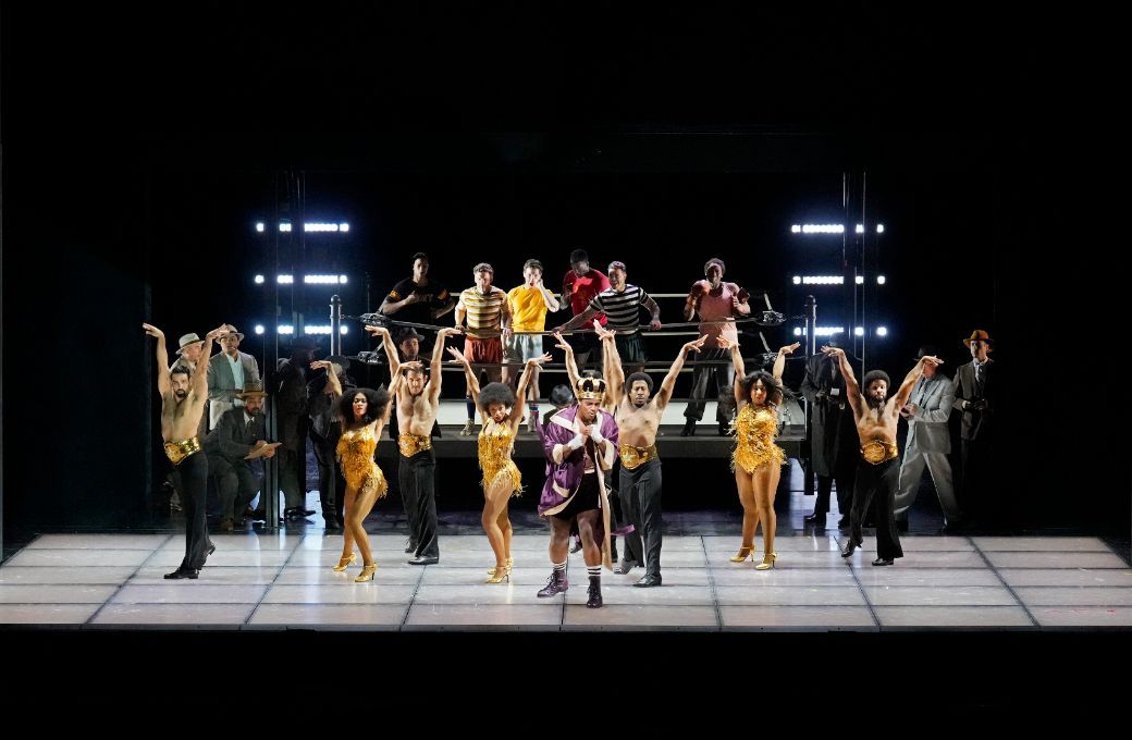Ryan Speedo Green (Young Emile Griffith) and the cast of <i>Champion</i> © Ken Howard/Metropolitan Opera