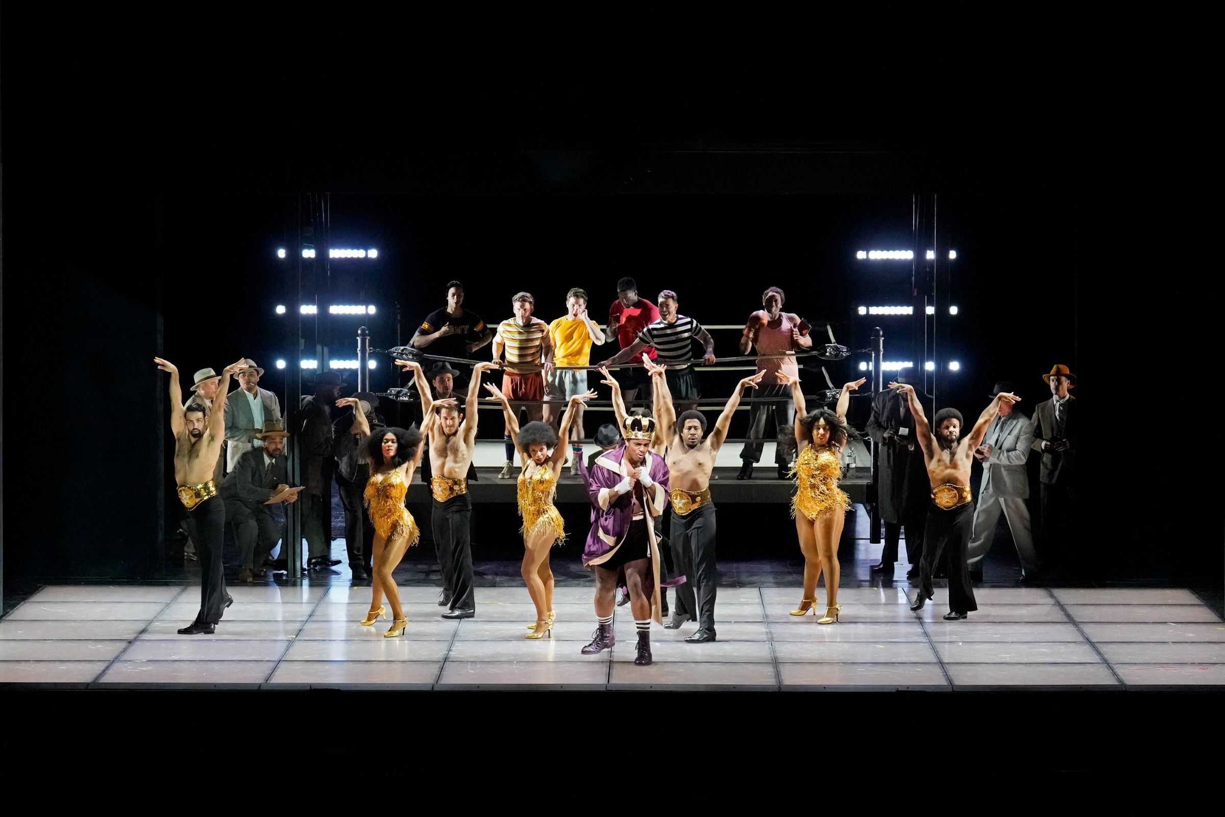 Ryan Speedo Green (Young Emile Griffith) and the cast of <i>Champion</i> &copy; Ken Howard/Metropolitan Opera