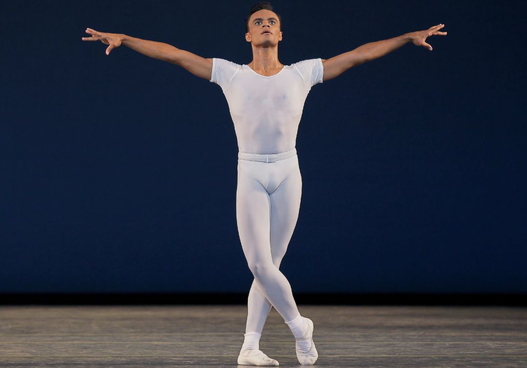 Taylor Stanley in George Balanchine's <i>Square Dance</i> &copy; Paul Kolnik