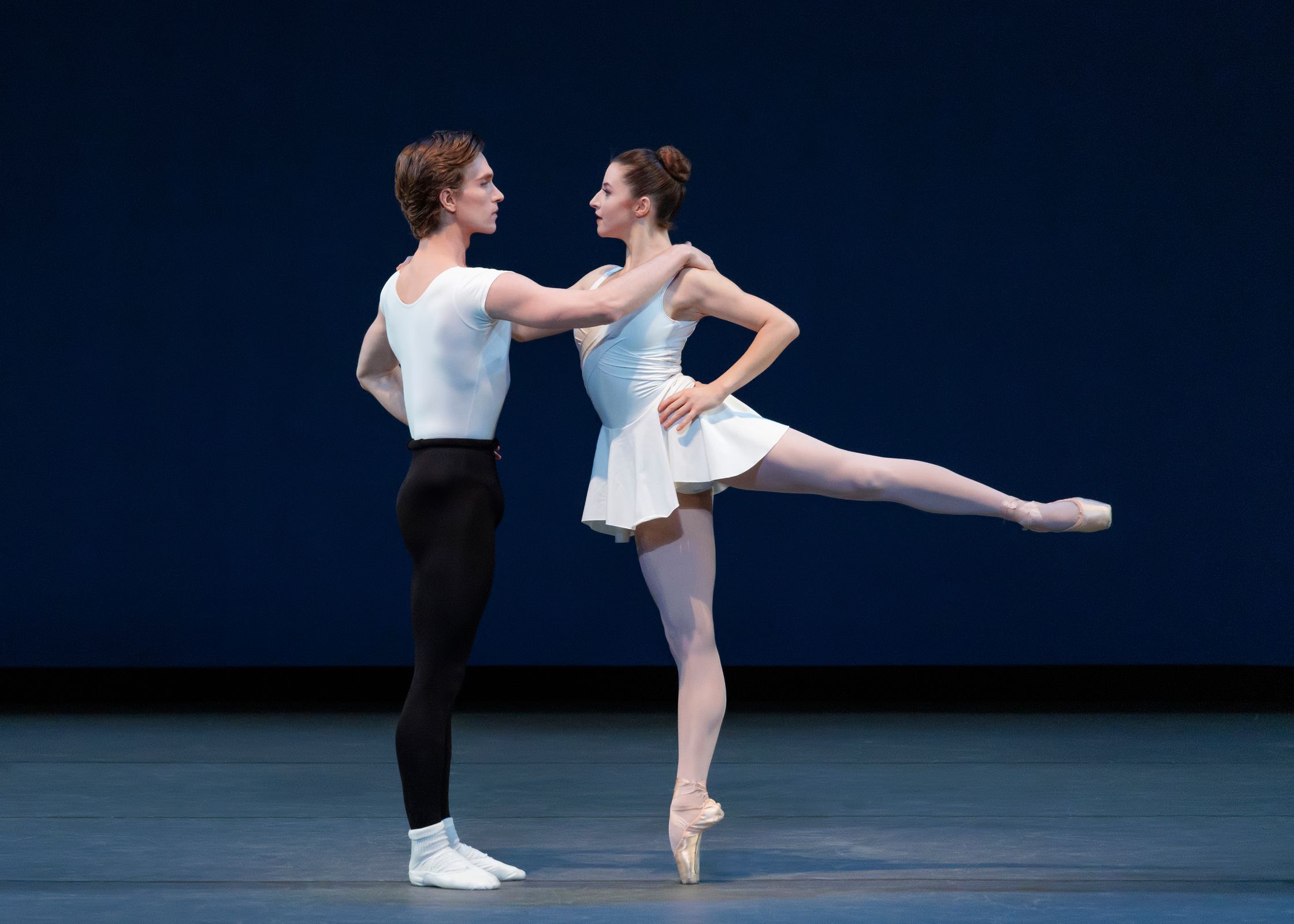 Indiana Woodward and Harrison Ball in George Balanchine's <i>Haieff Divertimento</i> &copy; Erin Baiano