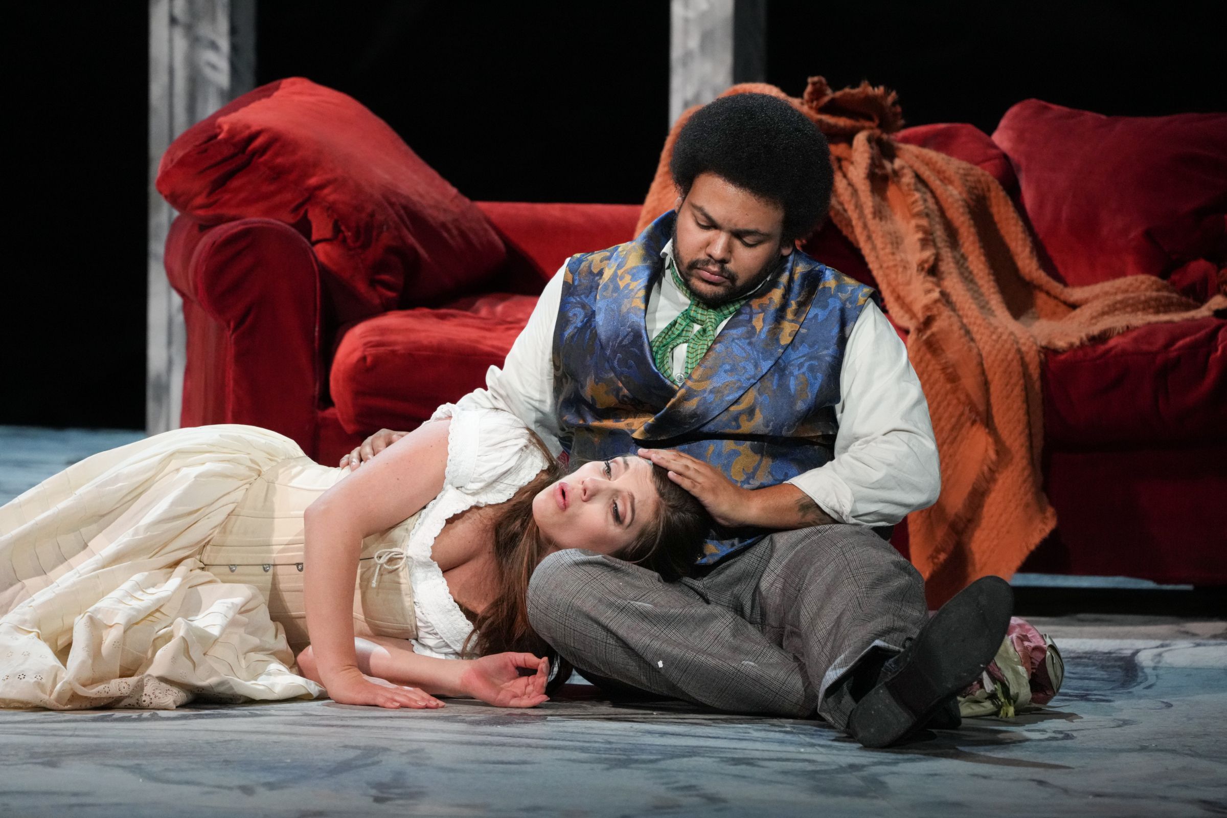 Kara Goodrich (Mimì) and Joshua Blue (Rodolfo) &copy; Steven Pisano