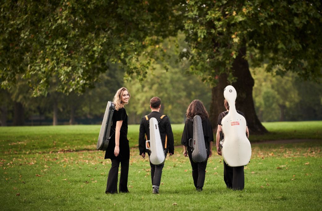 Simone van der Giessen and the Elias Quartet. &copy; Kaupo Kikkas