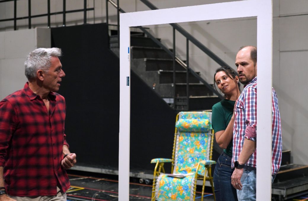 Laurent Pelly, Sara Blanch, Ardian Sampetrean in rehearsal for <i>Il turco in Italia</i> at Teatro Real &copy; Teatro Real | Javier del Real