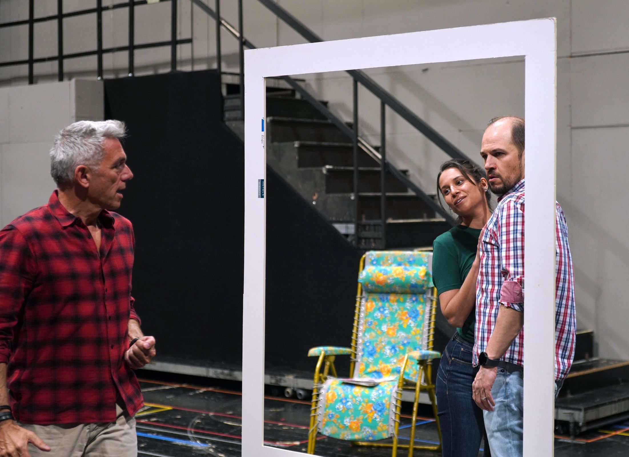 Laurent Pelly, Sara Blanch, Ardian Sampetrean in rehearsal for <i>Il turco in Italia</i> at Teatro Real &copy; Teatro Real | Javier del Real