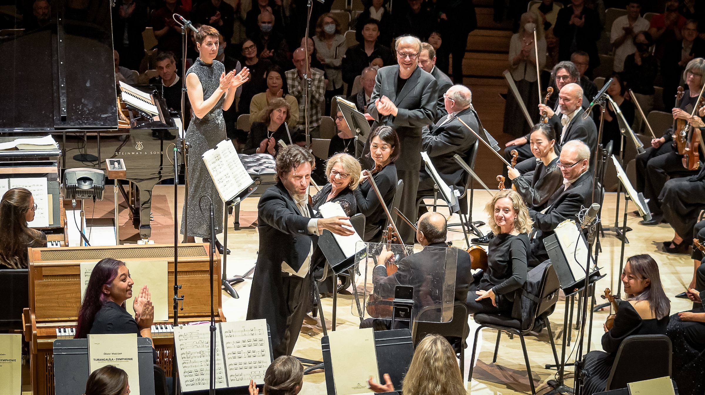 Nathalie Forget, Gustavo Gimeno, Marc-André Hamelin and the Toronto Symphony © Allan Cabral
