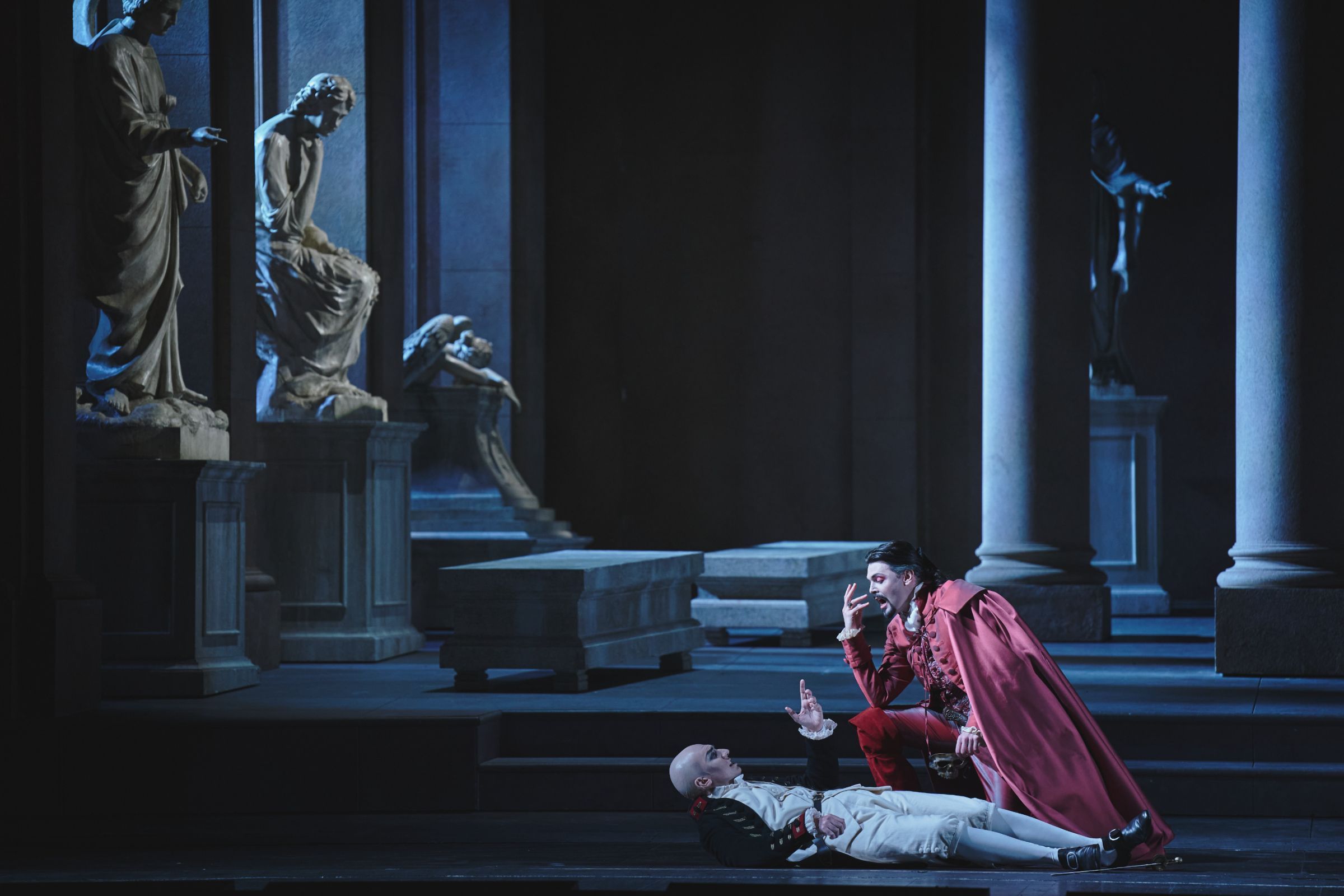 Adriano Gramigni (Commendatore) and Luca Micheletti (Don Giovanni) &copy; Michele Monasta | Maggio Musicale Fiorentino