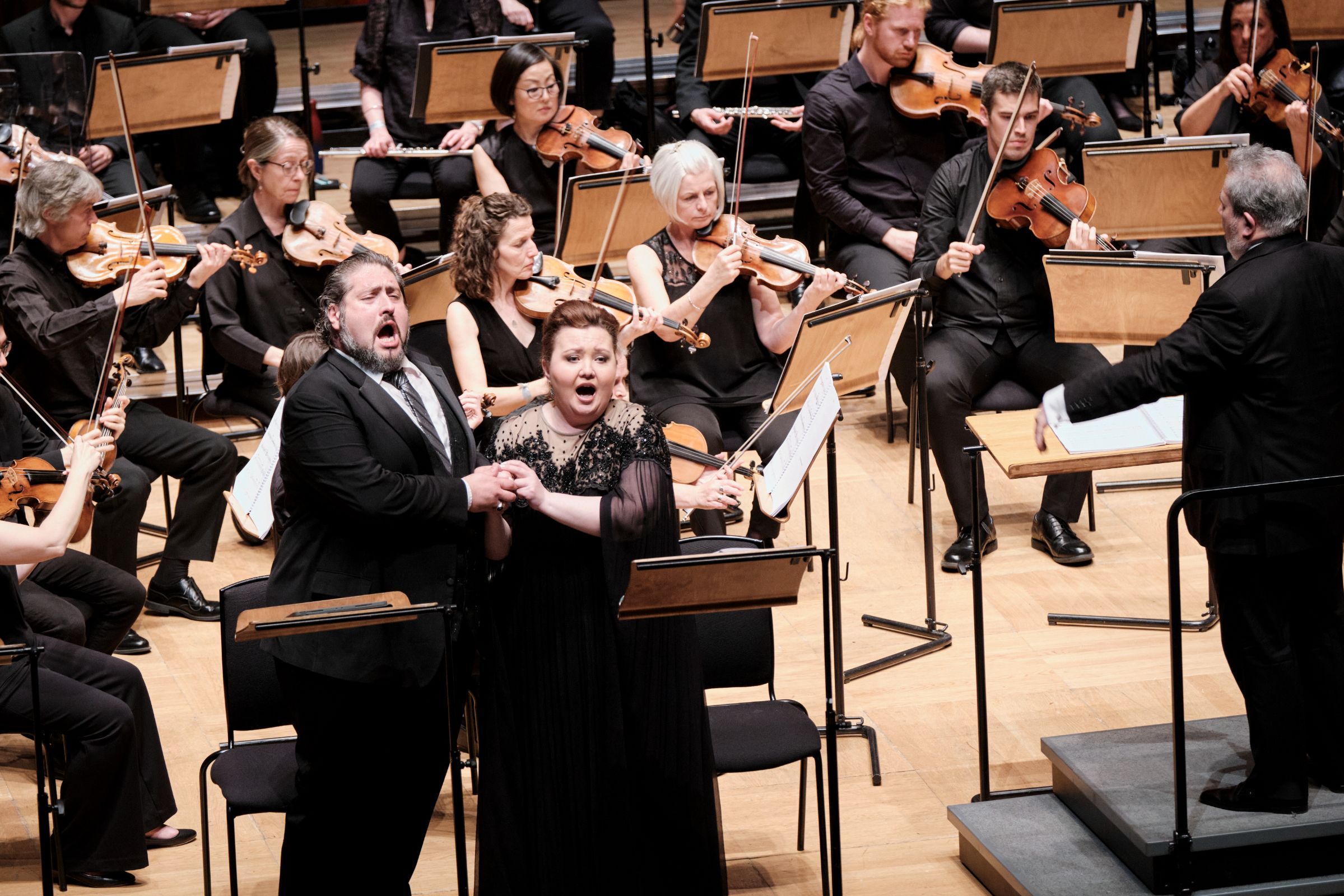 Nicola Alaimo, Albina Shagimuratova and Carlo Rizzi &copy; Russell Duncan
