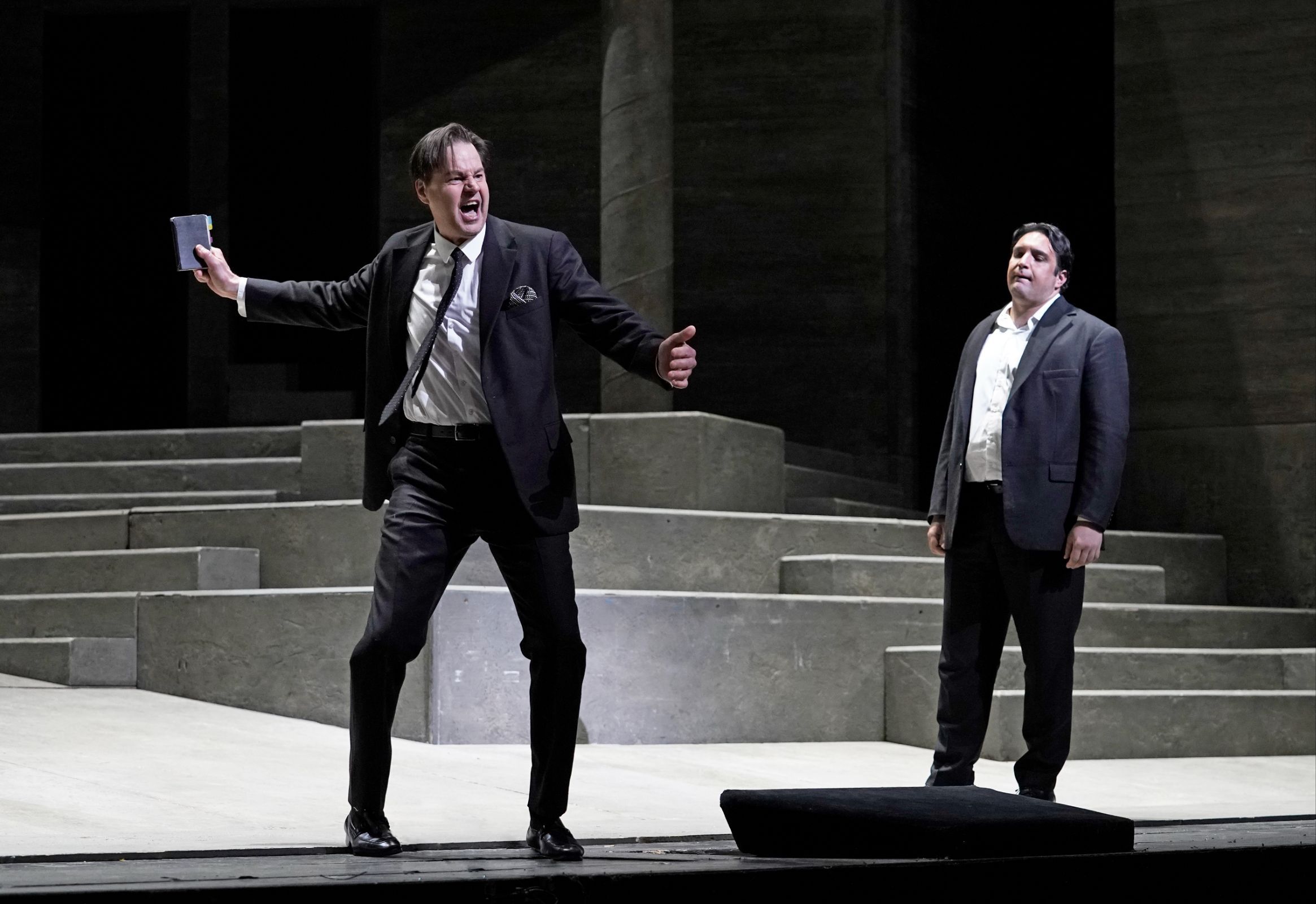 Peter Mattei (Don Giovanni) and Adam Plachetka (Leporello) &copy; Karen Almond | Met Opera