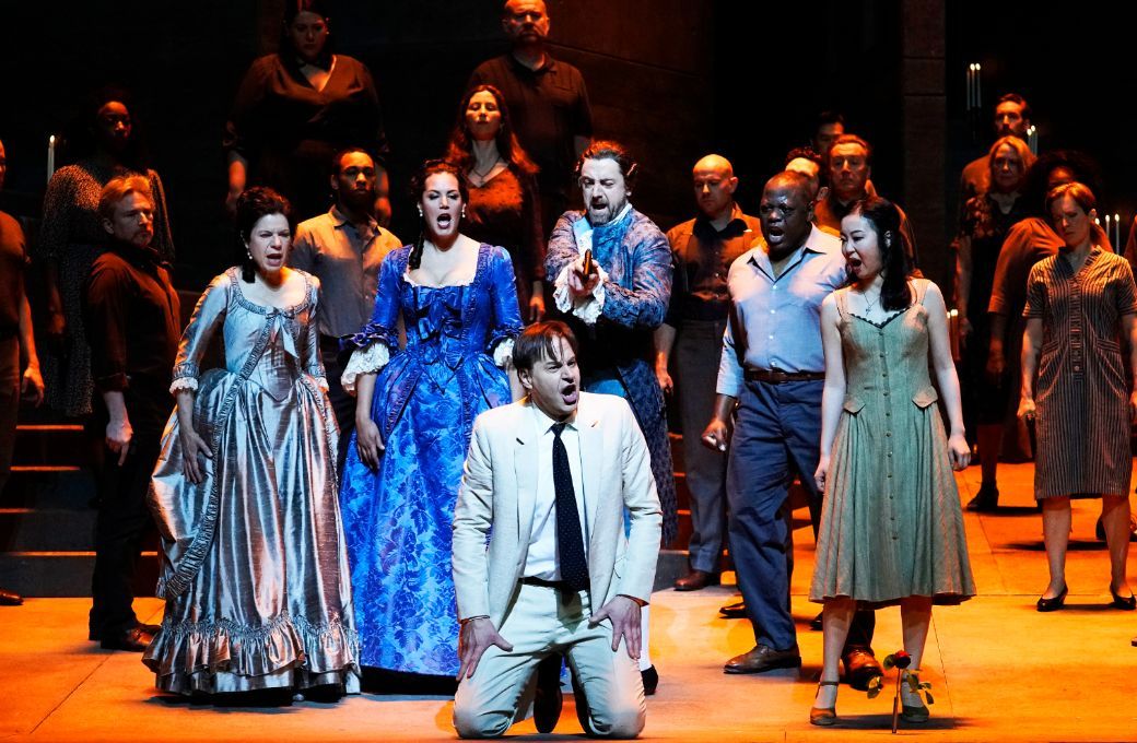 Ana Mar&iacute;a Mart&iacute;nez, Federica Lombardi, Peter Mattei, Ben Bliss, Alfred Walker and Ying Fang &copy; Karen Almond | Met Opera