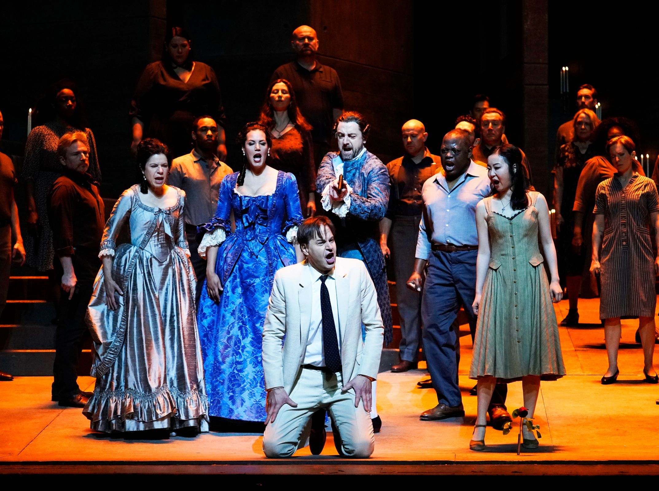 Ana María Martínez, Federica Lombardi, Peter Mattei, Ben Bliss, Alfred Walker and Ying Fang &copy; Karen Almond | Met Opera