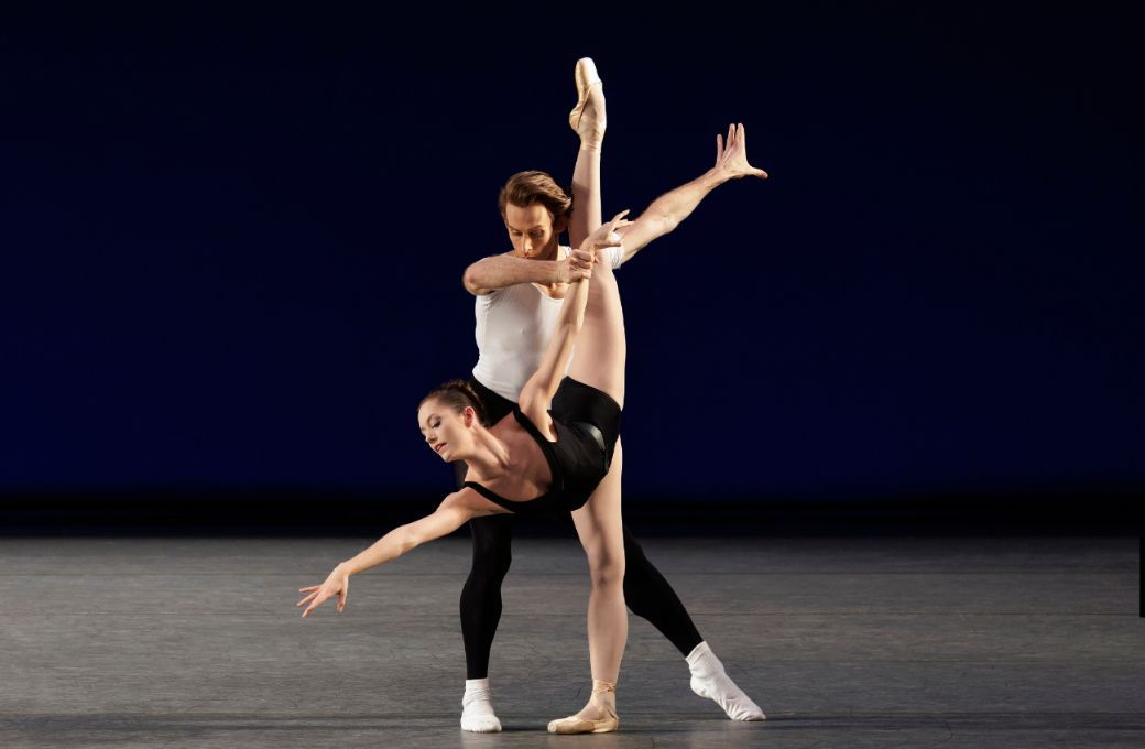 Unity Phelan and Adrian Danchig-Waring in <i>Agon</i> &copy; Erin Baiano