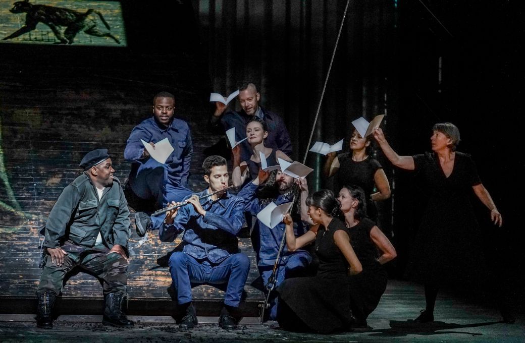 Lawrence Brownlee (Tamino) and Met Orchestra principal flute Seth Morris &copy; Karen Almond | Met Opera