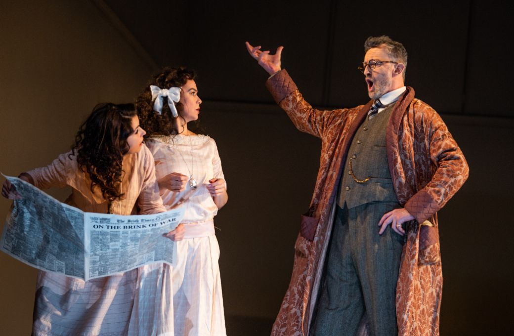 Anna Devin (Fiordiligi), Sharon Carty (Dorabella) and John Molloy (Don Alfonso) &copy; Ruth Medjber