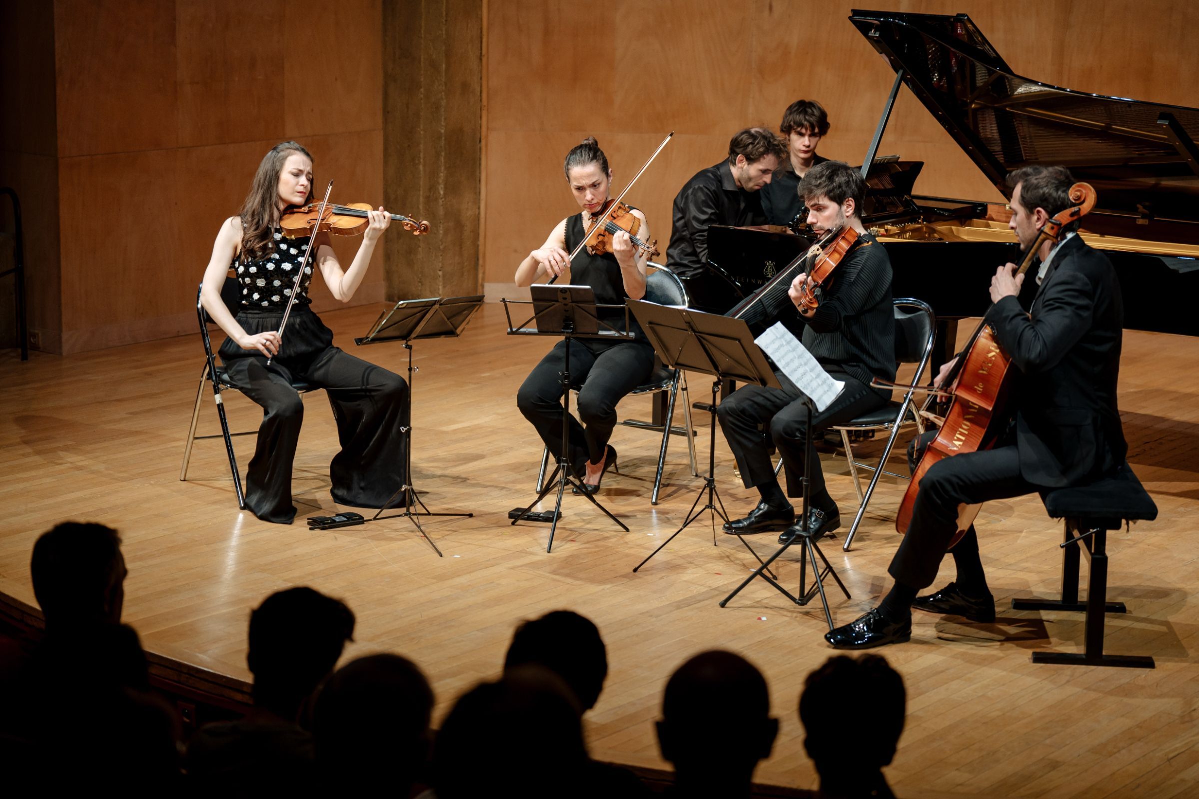 Liya Petrova, Charlotte Juillard, Grégoire Vecchioni, Aurélien Pascal et Alexandre Kantorow &copy; Lewis Joly