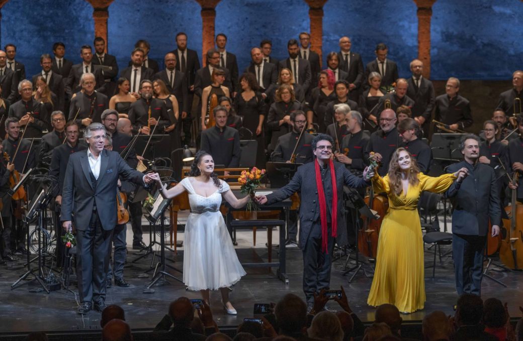 Thomas Hampson, Cecilia Bartoli, Rolando Villaz&oacute;n, M&eacute;lissa Petit and Gianluca Capuano &copy; Salzburger Festspiele | Marco Borrelli