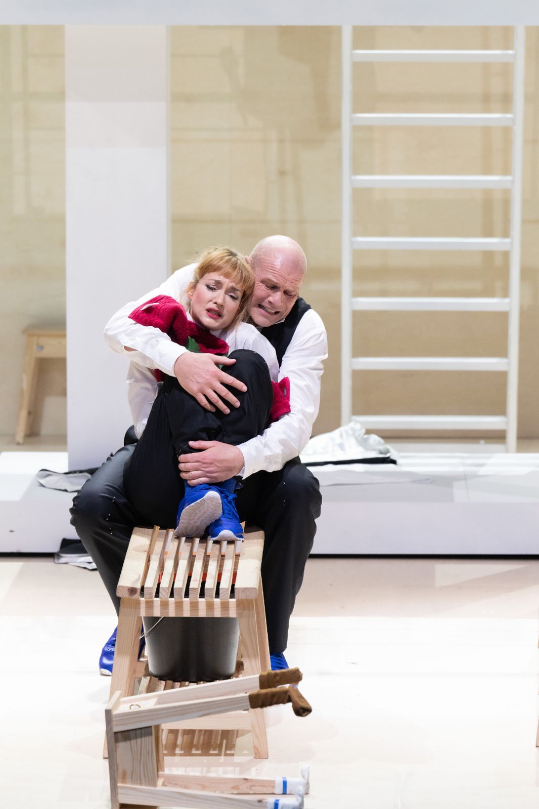 Vera-Lotte Boecker (Lulu) and Bo Skovhus (Dr Schön) &copy; Monika Rittershaus