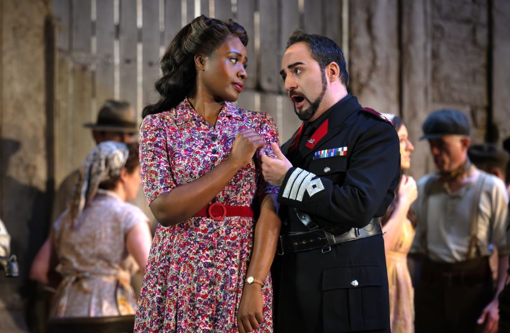 Nardus Williams (Adina) and Biagio Pizzuti (Belcore) &copy; Glyndebourne Productions Ltd. Photographer: Bill Knight