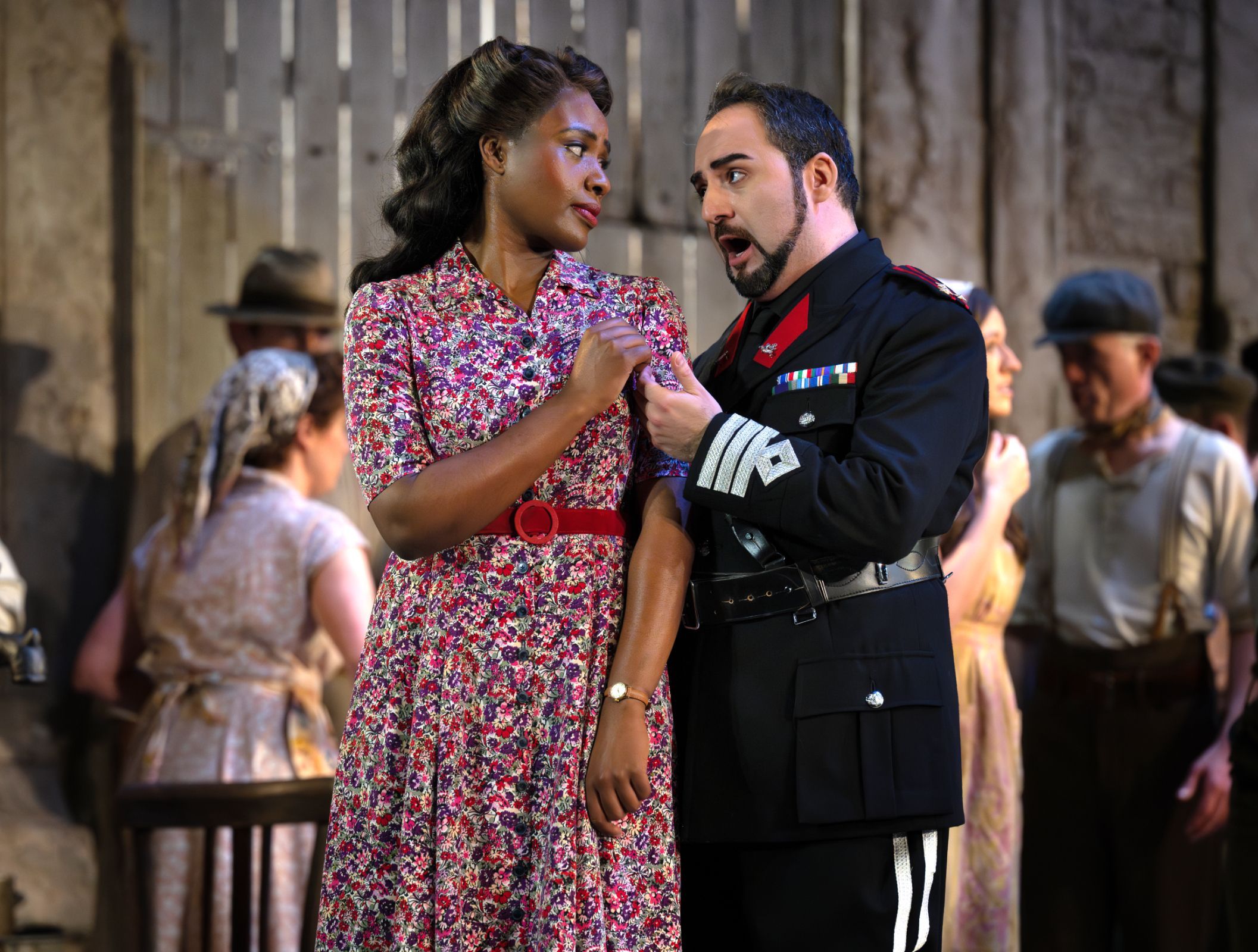 Nardus Williams (Adina) and Biagio Pizzuti (Belcore) &copy; Glyndebourne Productions Ltd. Photographer: Bill Knight