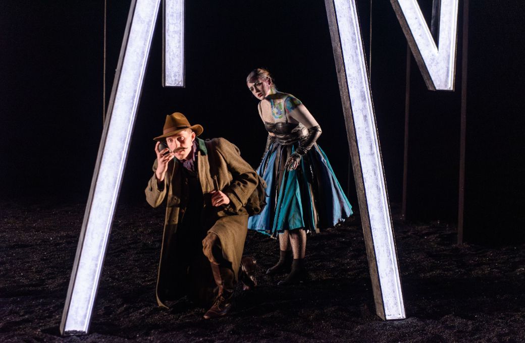 Jonah Halton (Hugo, Walther) and Louisa Stirland (A bird) &copy; Guildhall School | David Monteith-Hodge