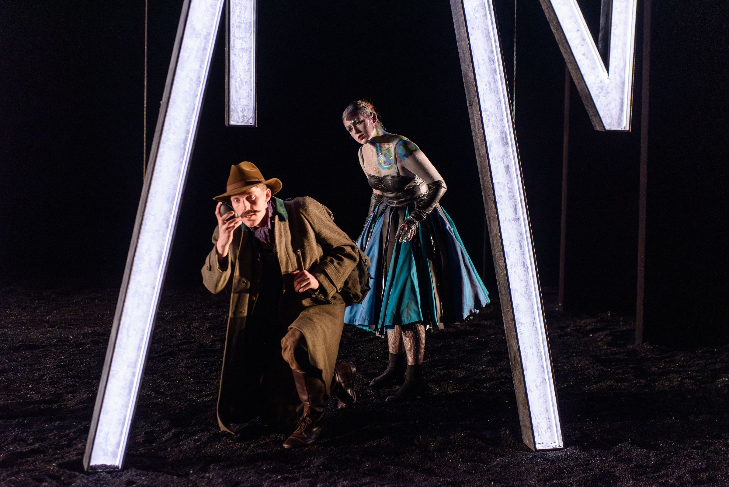 Jonah Halton (Hugo, Walther) and Louisa Stirland (A bird) &copy; Guildhall School | David Monteith-Hodge