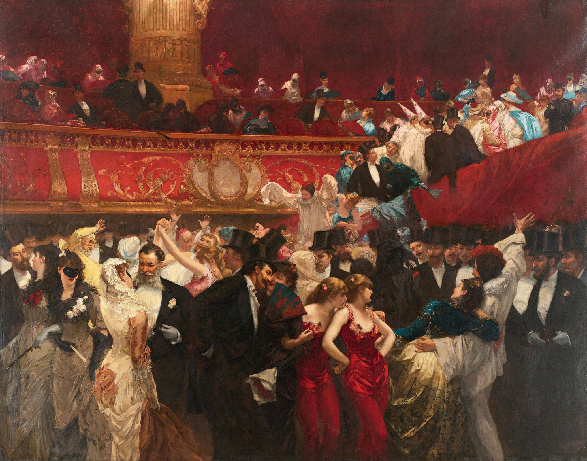 Bal Masqué (Charles Hermans, 1880) &copy; Public domain