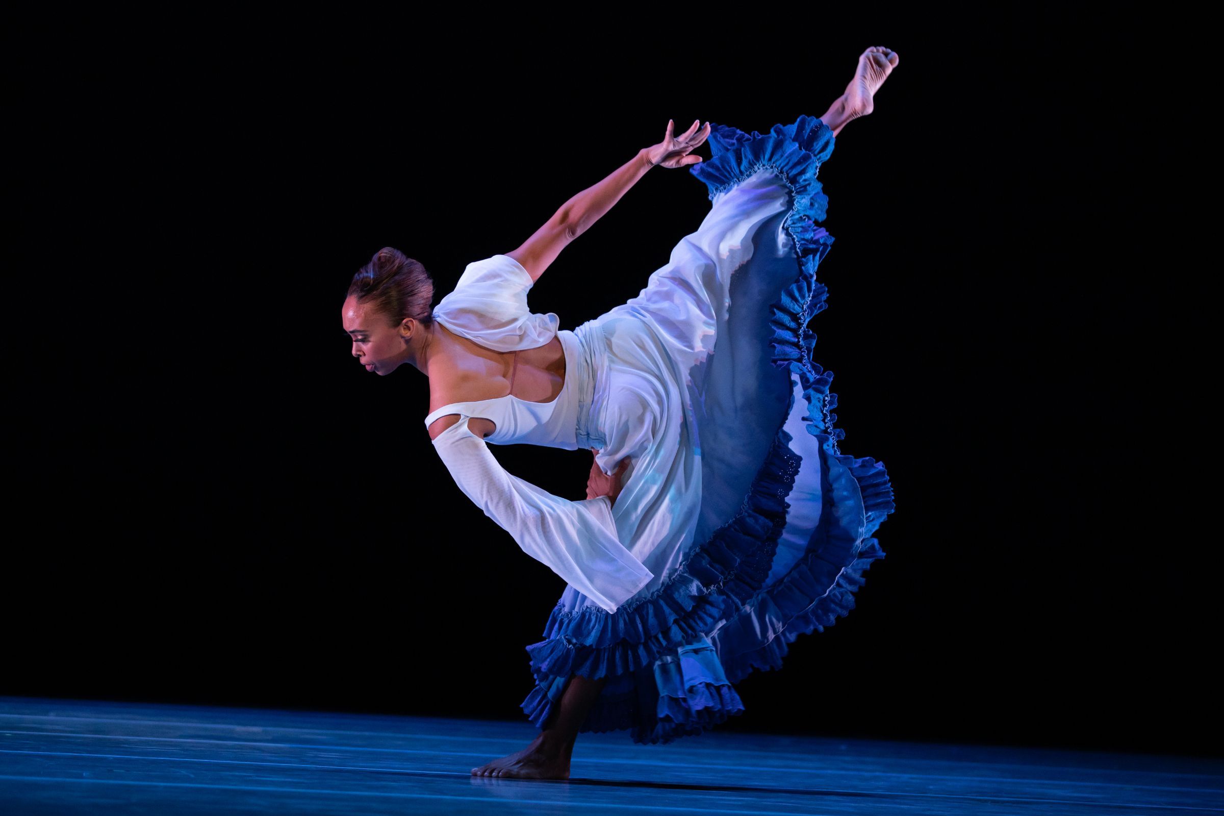 Alvin Ailey American Dance Theater's Constance Stamatiou in Ronald K. Brown's <i>Dancing Spirit</i> © Julieta Cervantes