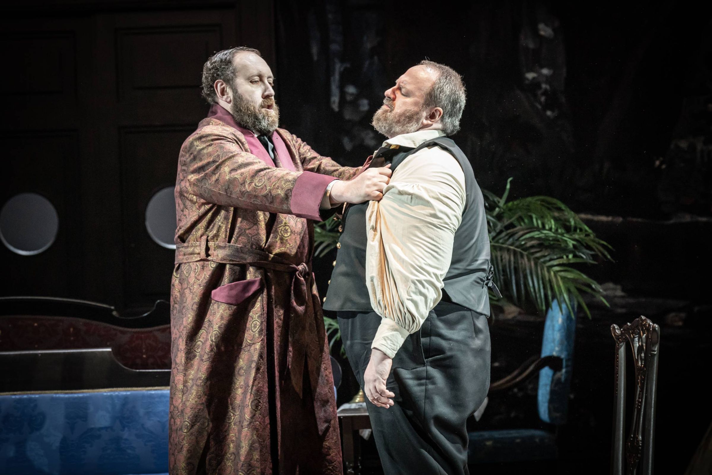 Matthew Rose (King Marke) and Gwyn Hughes Jones (Tristan) © Marc Brenner